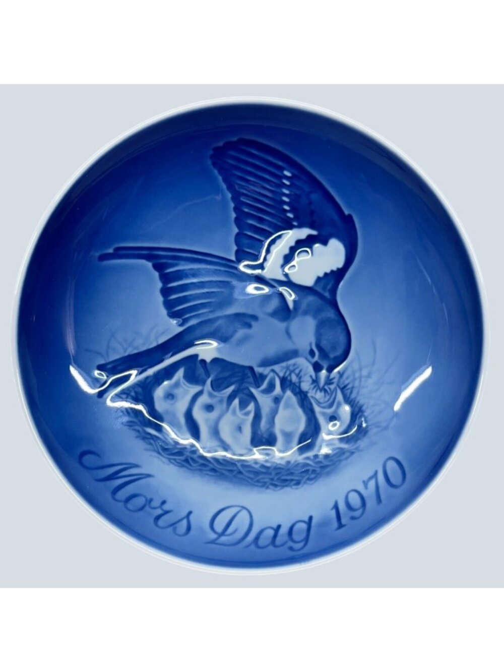 Bing & Grondahl 1970 Mors Mothers Day Bird with Chicks Collector Plate 8000/9370